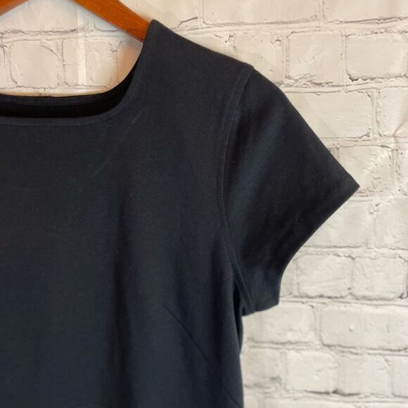 Everlane Black Cotton Short Sleeve Swing Dres 
Size Medium - Picture 4 of 7